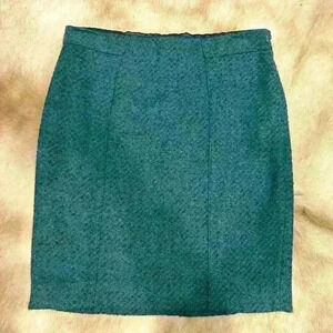 Banana Republic tweed flannel pencil skirt, woven Women’s size 8 EUC Teal